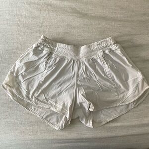 white lululemon shorts